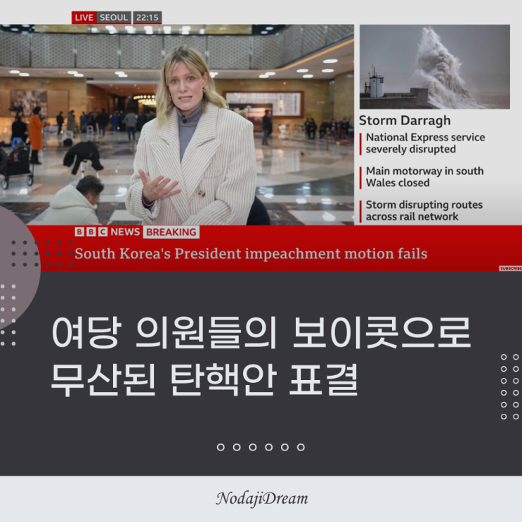 영어 뉴스: BBC News가 전하는 대통령 탄핵안 표결 소식