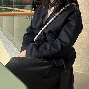 메비 MEHVIE 이안 하프 노카라 캐시미어 여성겨울코트 추천