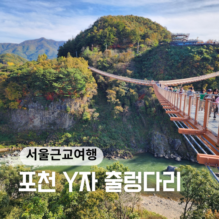  서울근교여행 경기도 포천 가볼만한곳 ::한탄강 Y자 출렁다리::