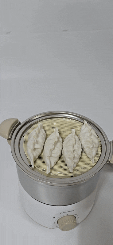 추운날 에버홈 올스텐 2단찜기 만두 쪄먹었어요