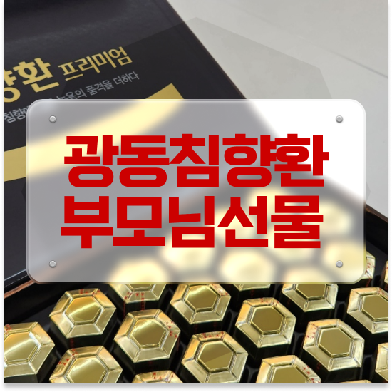  선물추천 원기회복 집중력 명품침향 재료확인
