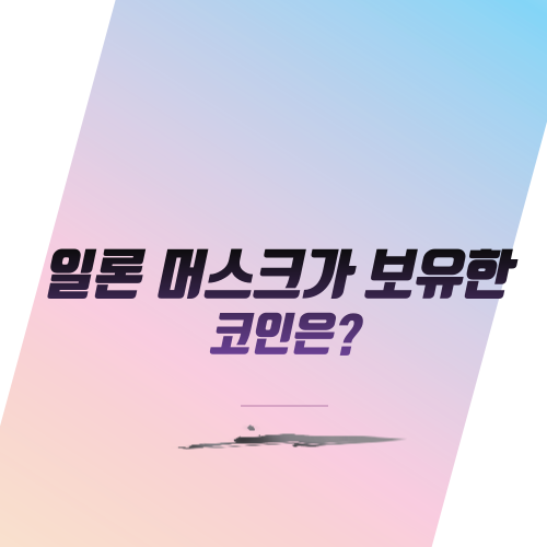  일론 머스크가 보유한 코인은?