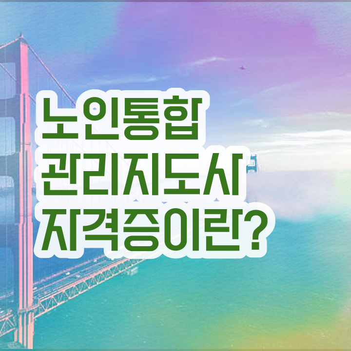  노인미술지도사 , 노인통합관리지도사 자격증 준비한 방법 확인