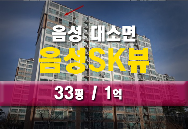  음성 대소면 음성SK뷰 아파트 법원 경매 정보