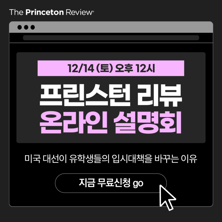  공대유학 프린스턴리뷰 온라인 설명회