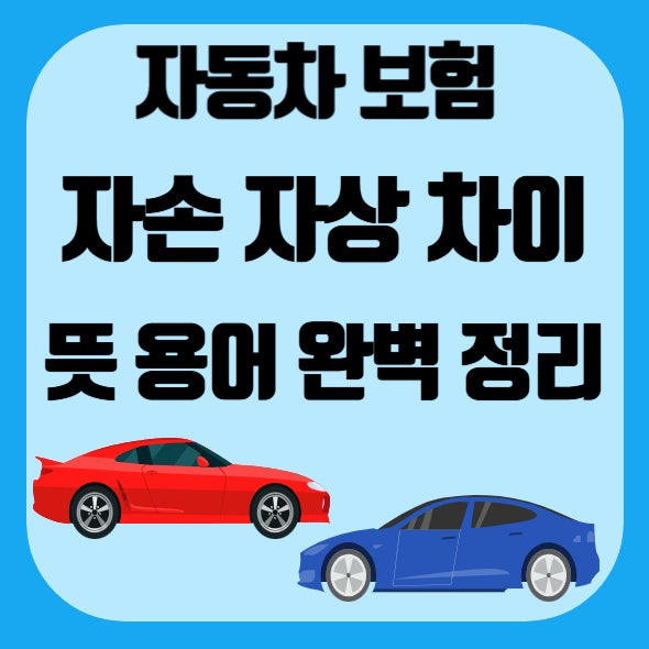 자동자보험 자손 자상 차이 뜻 자기신체사고 자동차상해 용어 정리