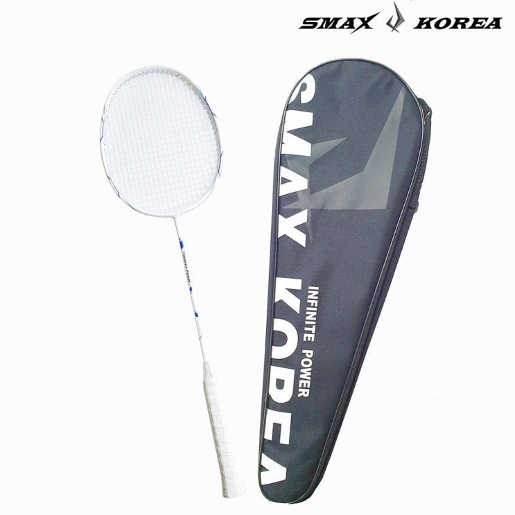  스맥스코리아 풀카본 초경량 배드민턴 라켓 68g, 테세우스 화이트, 1개
