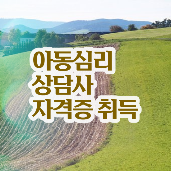  아동심리상담사2급전문학원 , 아동심리상담사 자격증 합격한 후기 전격분석