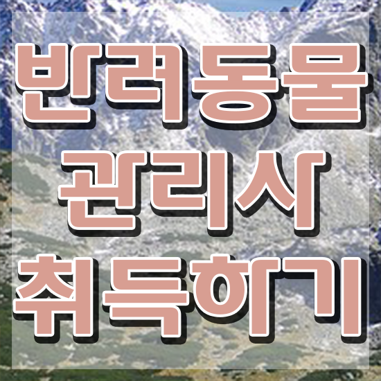 반려동물종합관리사 , 반려동물관리사 자격증 온라인 교육으로 시험준비 및 이후 전망