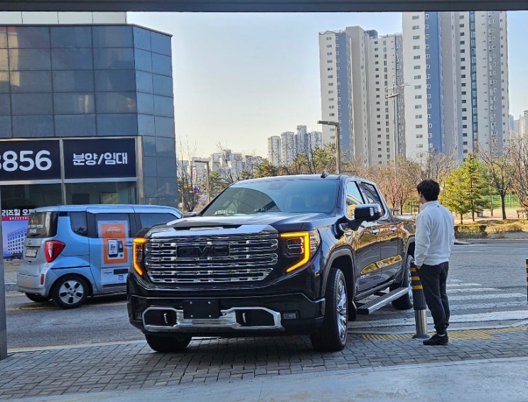  인천 송도, GMC 시에라 드날리X 턱시도 블랙 픽업트럭 출고 후기 포토 정보(부가세환급, GMC 영업사원)