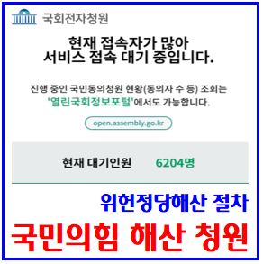  위헌정당 해산절차 (ft. 국민의힘) : 국회청원, 제도, 심판, 헌법재판소, 통합진보당, 해체, 요건, 방법, 윤석열, 내란죄, 탄핵, 서명, 국민투표, 한동훈