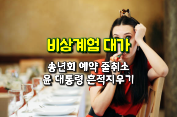 계엄 대가, 줄줄이 연말 예약 취소...자영업자 어떻게