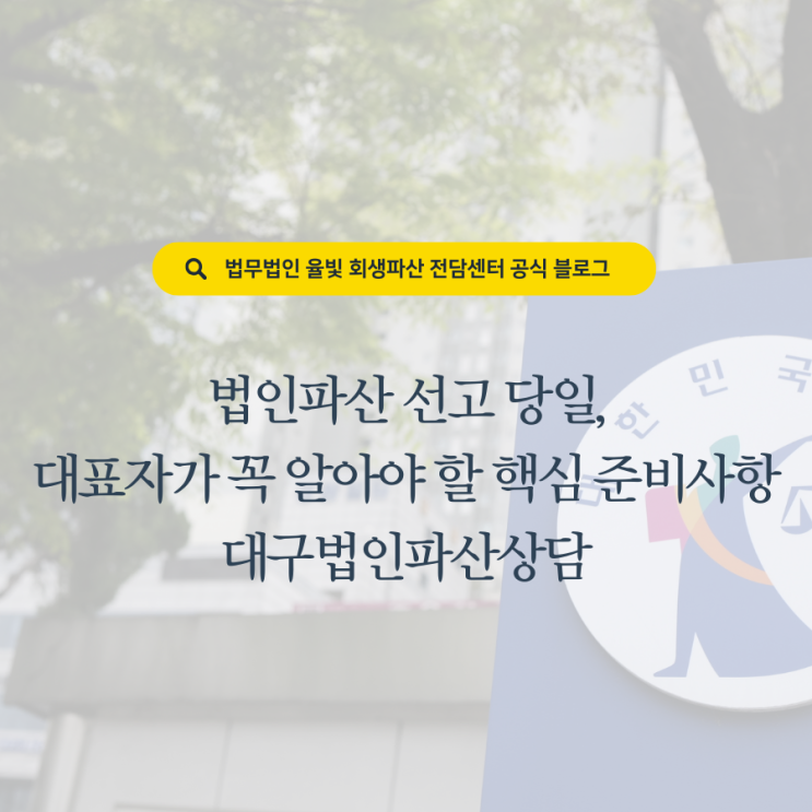  법인파산 선고 당일, 대표자가 꼭 알아야 할 핵심 준비사항 대구법인파산상담