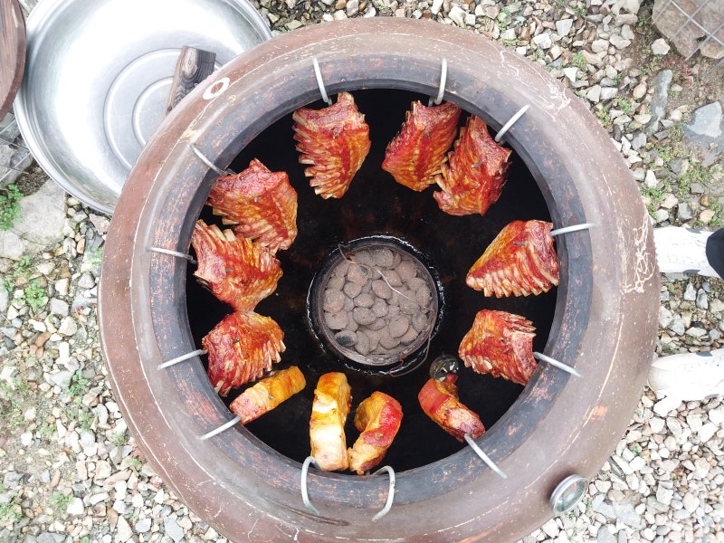 항아리 훈제바베큐 체험하기