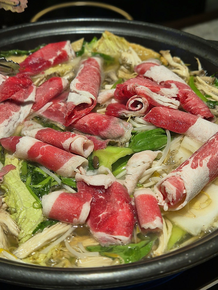  배불러도 계속 들어가는 전포 샤브샤브 맛집 샤브학당 서면
