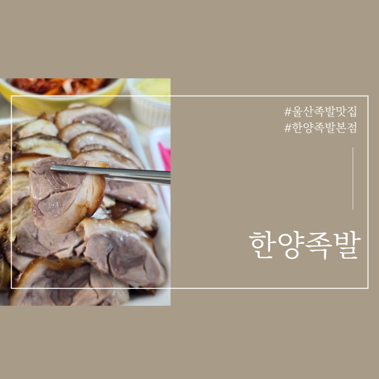  한양족발 본점 울산 무거동 족발 맛집