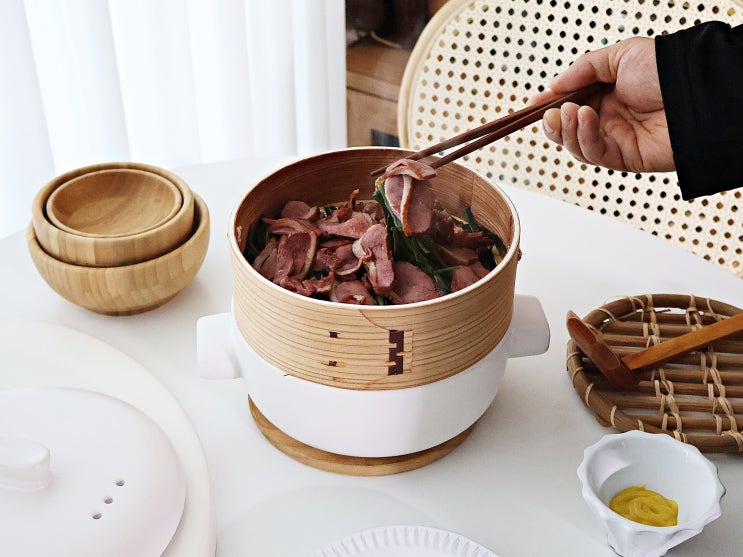  비비드몽 버드나무찜기 세라믹 냄비세트 다양한 찜요리 추천