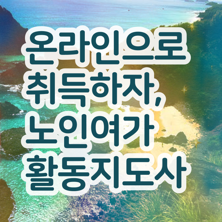  노인여가활동 지도사 , 노인여가활동지도사 합격 전략 및 온라인 무료강의