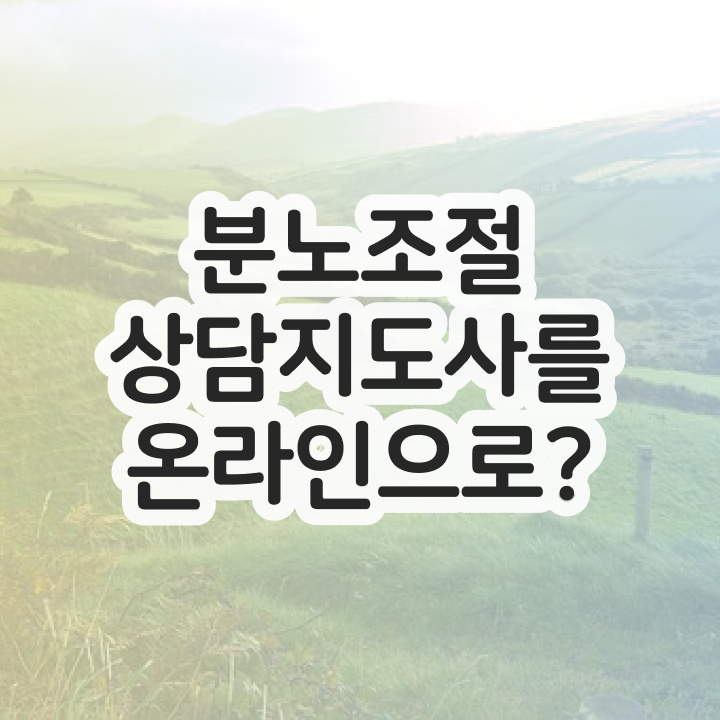  노후 자격증 추천 , 분노조절상담지도사 단기간에 끝냈던 팁
