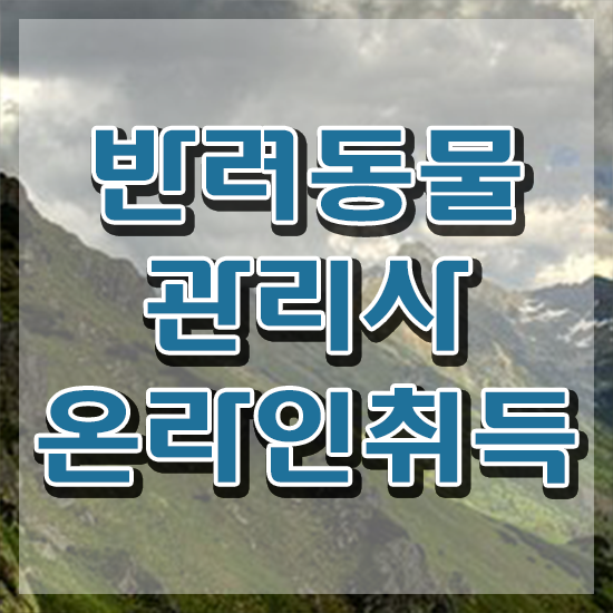  , 반려동물관리사 자격증 취득한 방법 확인해봅시다