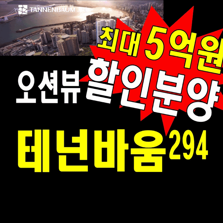  테넌바움294 할인분양가 홍보관 잔금유예 계약조건