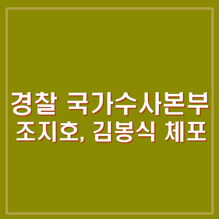 내란혐의 <b>조지호</b> 경찰청장 <b>김봉식</b> 서울경찰청장 <b>긴급체포</b>... 