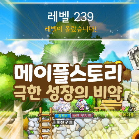  메이플스토리 극한 성장의 비약 극성비 마네킹 등 쇼케이스 선물