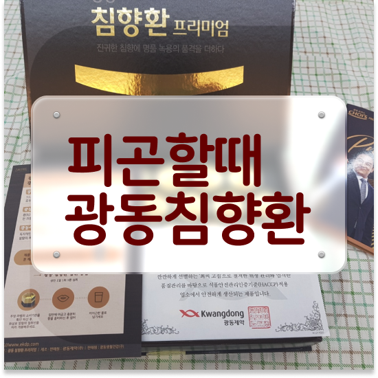  침향환 성분 활력 침향단 후기