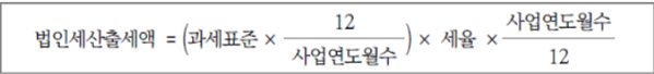  [법인세] 사업연도가 1년 미만인 경우 법인세 계산 방법