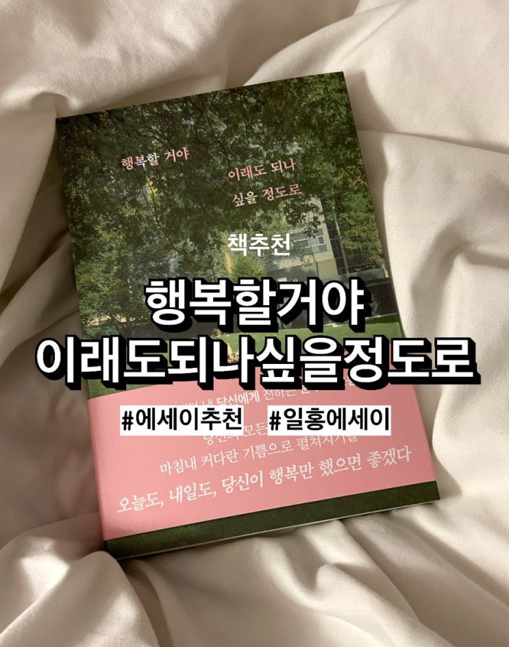  행복을 찾는 여정, 에세이추천! 《행복할 거야 이래도 되나 싶을 정도로》 리뷰