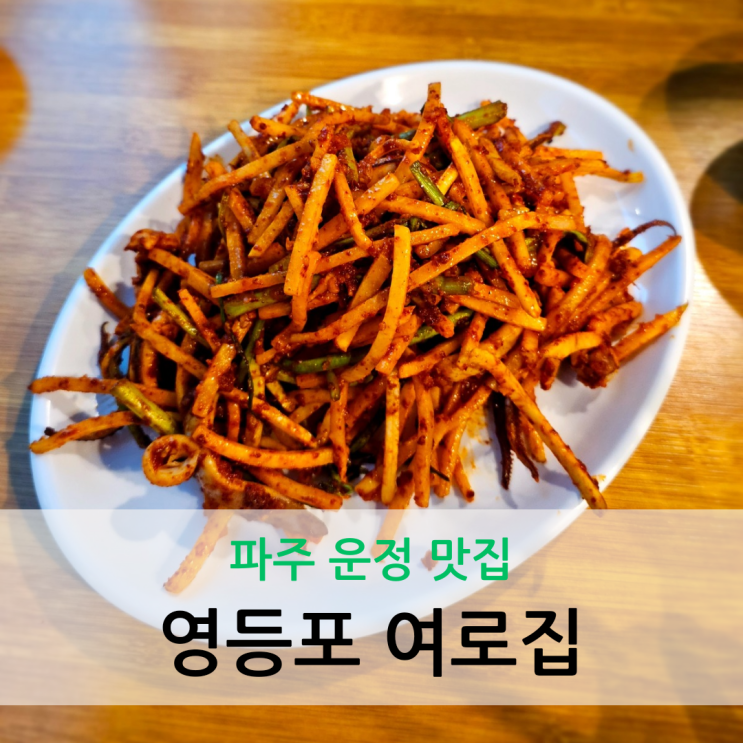  파주 운정 맛집 매콤한 오징어볶음이 맛있는 영등포 여로집