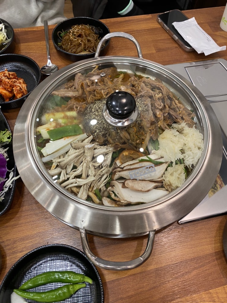  부산 명지 보양식 천복집 흑염소 명지신호점 염소전골