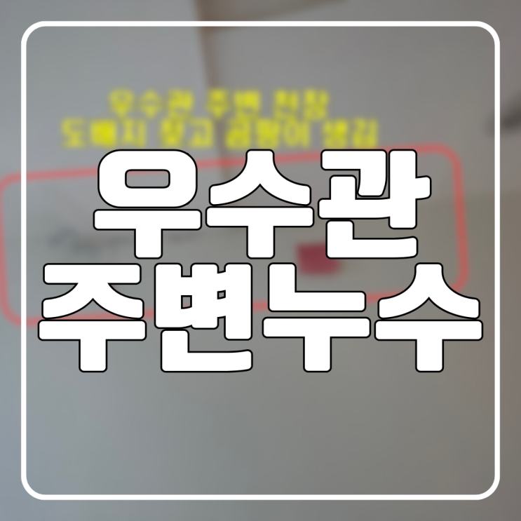  강남 아파트 베란다 천장 누수 - 우수관 방수공사로 해결