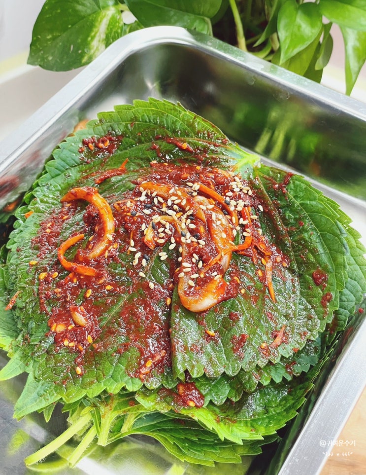  깻잎김치 양념장 만들기 간단한 생 들깻잎김치 만드는법 레시피
