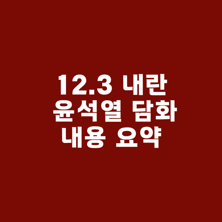  12월 12일 윤석열 담화 내용 요약 극우 유튜브인가.