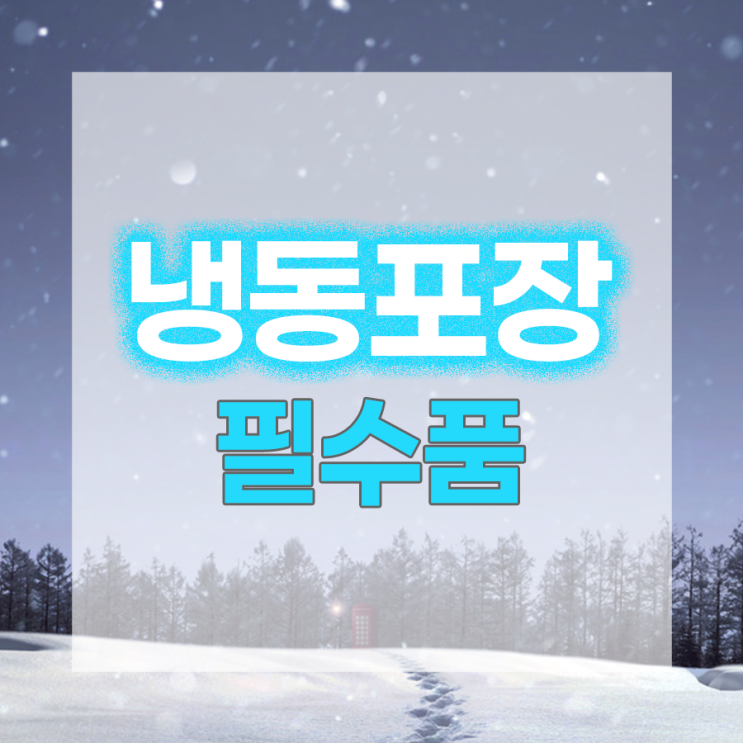  냉동 포장에 꼭 필요한 필수품 스티로폼과 아이스팩!