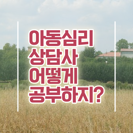  아동상담 , 아동심리상담사 자격증 합격한 전략 준비했어요