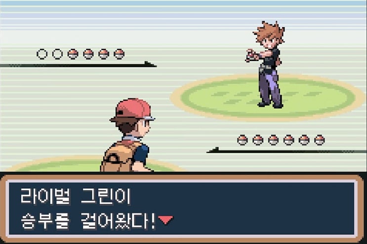  [공략]포켓몬스터 리프그린 4 - 블루시티(1:라이벌 3차전), 24번도로, 25번도로 -