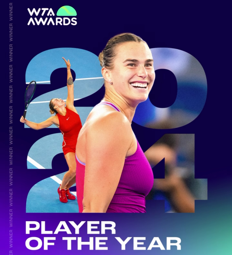 <b>사발렌카</b> WTA 올해의 선수상 수상 올해의 복식팀 파올리니