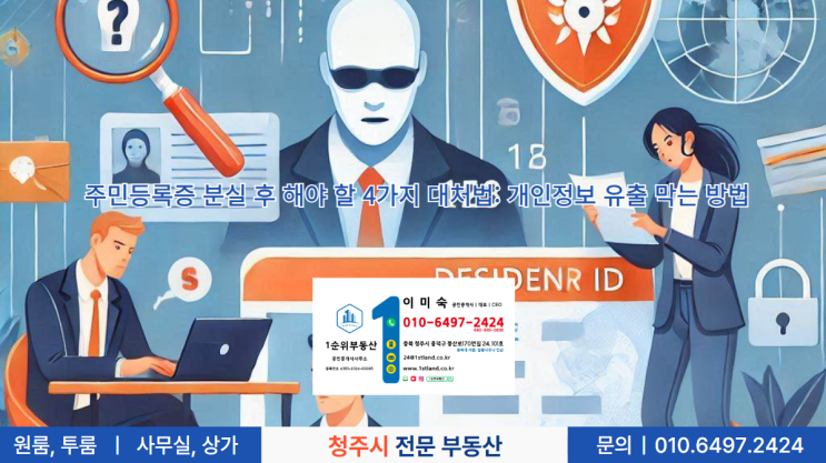  주민등록증 분실 후 해야 할 4가지 대처법: 개인정보 유출 막는 방법