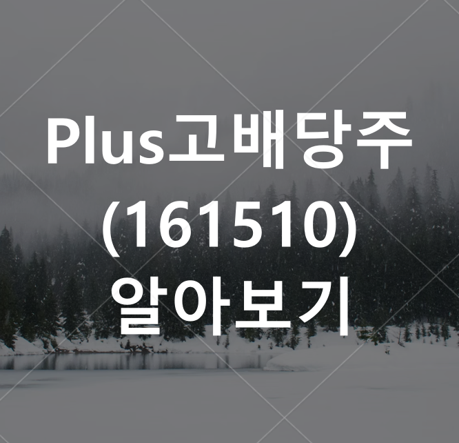  Plus 고배당주(161510) ETF 주식 주가 배당 아리랑