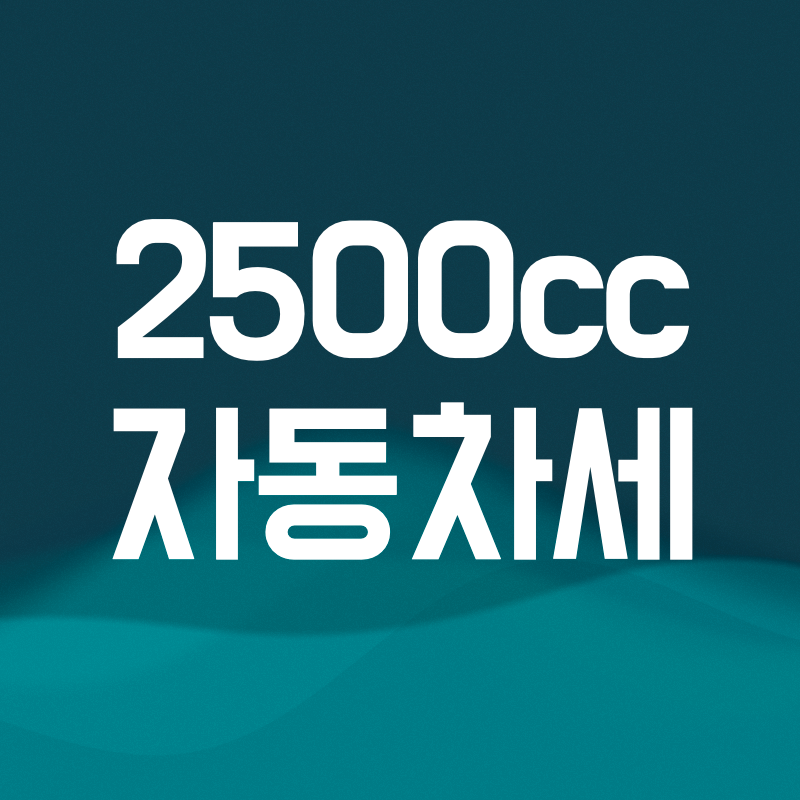 2500cc 자동차세 얼마 65만원