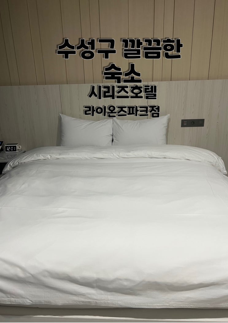  라이온즈파크 가성비 좋고 깔끔한 대흥동숙소 호텔 시리즈 라이온즈파크점