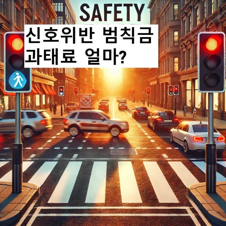  승용차 신호위반 범칙금 과태료 얼마인가요?