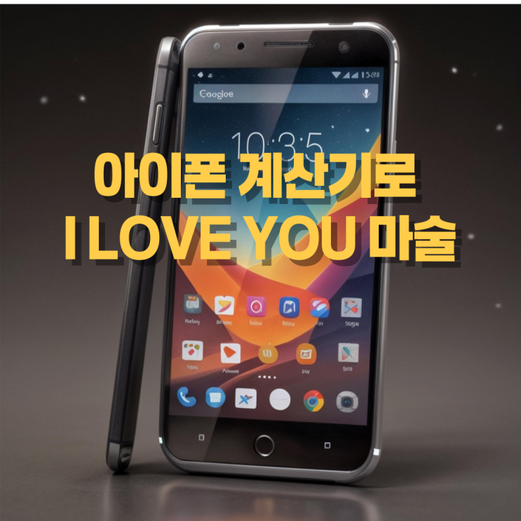  아이폰 계산기로 I LOVE YOU 마술부리는 방법