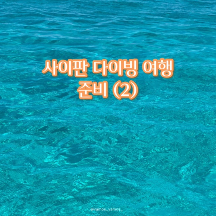  사이판 여행준비 | 프리다이빙 / 스쿠버다이빙 / 스노쿨링 준비물 구매리스트 (물놀이여행 준비물)