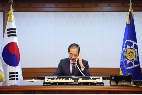 <b>한덕수</b> 대통령 권한대행과 조 <b>바이든</b> 미국 대통령 간의 중요한... 