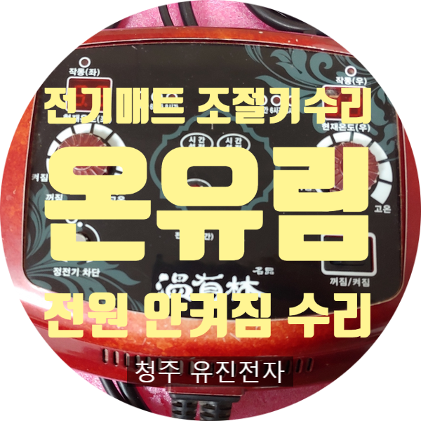  온유림 2인용 전기매트 조절기 전원 안 켜지는 고장 수리