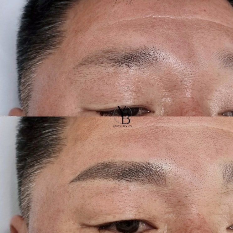  광주남자눈썹문신 젊어보여요 효과 굿이네요