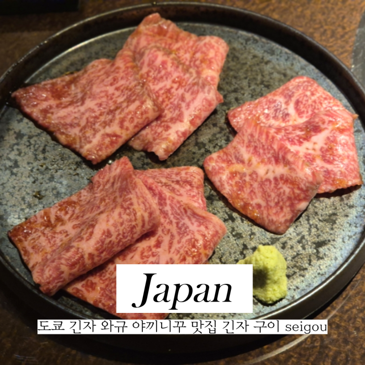  도쿄 긴자 야키니쿠 맛집 긴자 구이 seigou 추천